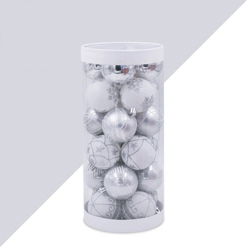 Trendha's premium silver Christmas baubles with a European-inspired design for elegant holiday decor