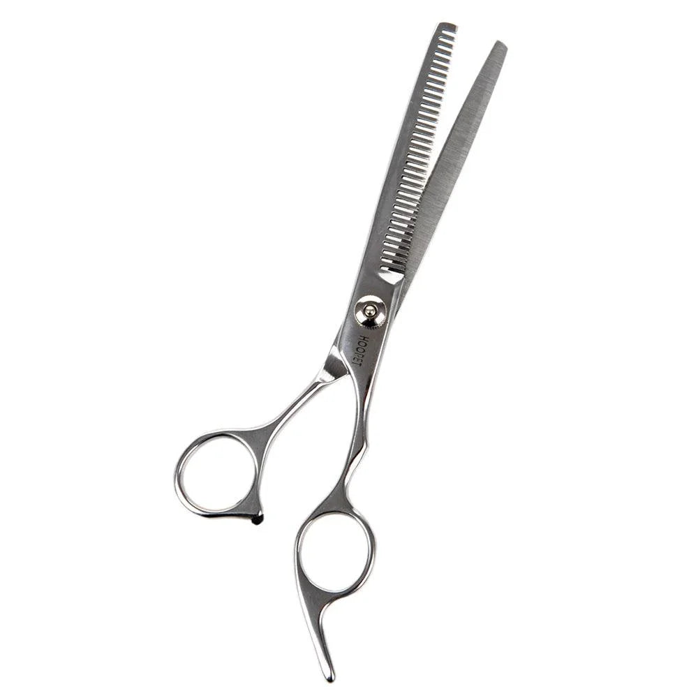 Premium stainless steel hair scissors with ergonomic handles for professional-grade grooming and hairstyling