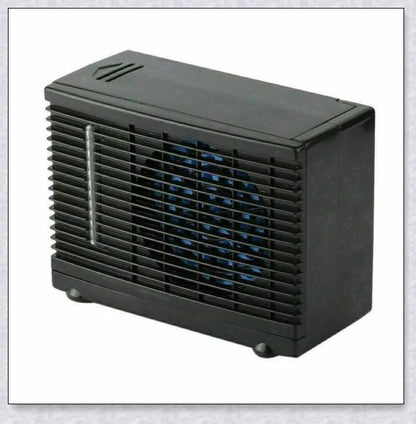 Compact Portable Car Air Conditioner with adjustable settings and non-slip base for keeping your vehicle cool and comfortable.