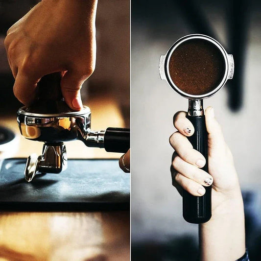Premium stainless steel coffee tamper with ergonomic design and variety of size options for baristas and coffee enthusiasts