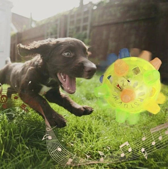 Active Jumping Ball for Dogs with Flashing Lights and Music, Designed to Engage and Entertain Canine Companions