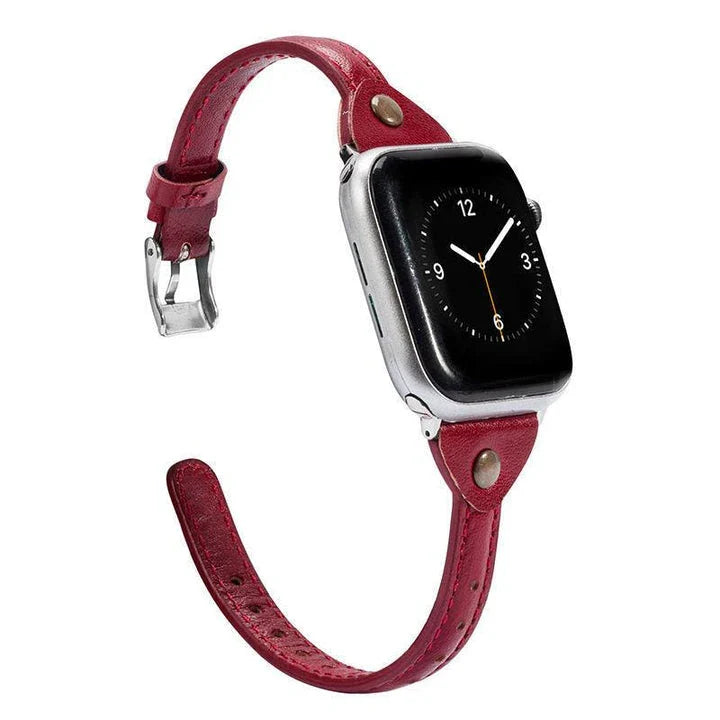 Premium leather watch with slim design, featuring a durable and comfortable strap in various colours