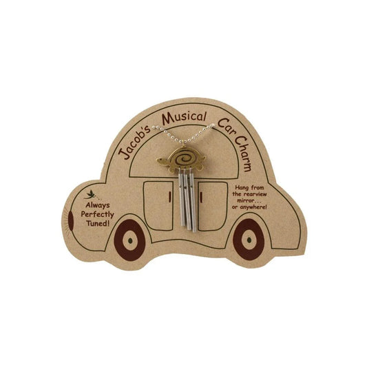 Jacob's Turtle Musical Car Charm with Antique Brass Finish, Handcrafted in the USA by Musical Instrument Maker Jacob Sokoloff