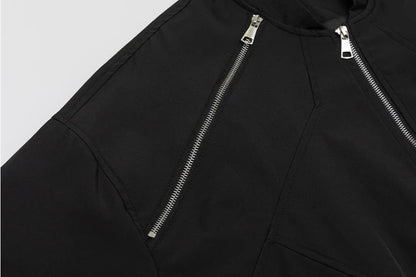 Premium high-street workwear jacket for men in black and purple colours, featuring a sleek, modern silhouette and durable construction.
