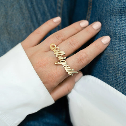 Exquisite personalized stainless steel double ring in gold, silver, and rose gold shades