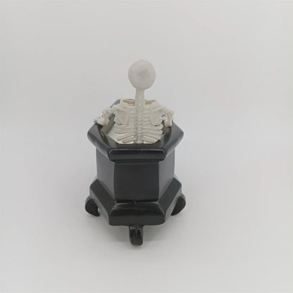Meticulously crafted resin and wax Bubble Bath Skeleton Halloween decoration with enchanting details