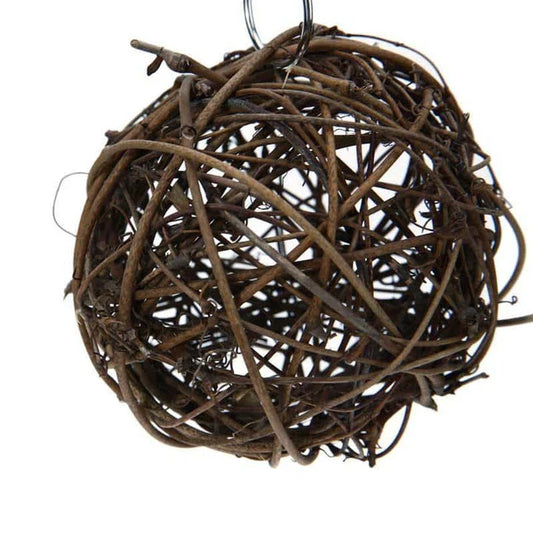 Premium eco-friendly chew toy for parrots, made from durable rattan and designed to promote natural chewing and mental enrichment