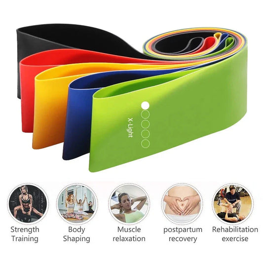 Premium multi-level resistance bands for full-body workouts, fitness, yoga, Pilates, and strength training in the UK