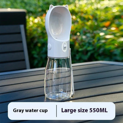 Portable pet drinking cups in various colours and sizes for hydrating your furry friend during outdoor activities