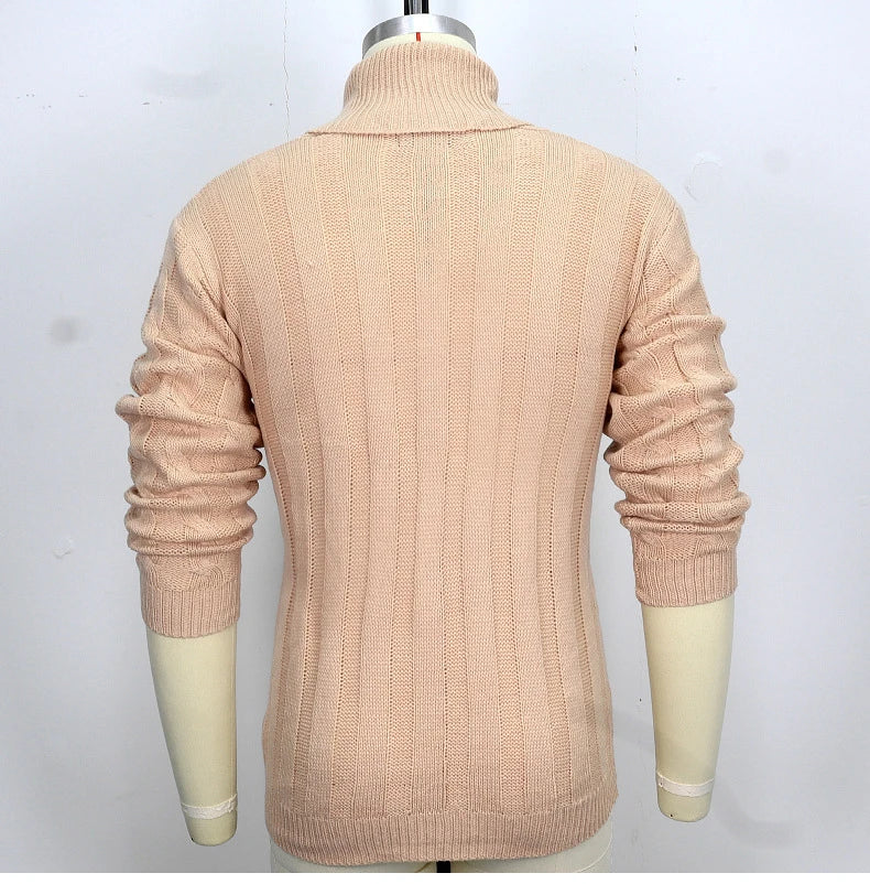 A classic khaki pullover with a tailored slim-fit design, perfect for sophisticated British style.