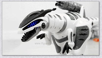 Intelligent interactive remote control robot dinosaur toy for children, with advanced features like touch-sensitive responsiveness, sucker bullet ejection, and 50 unique actions.