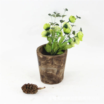 Handmade wooden flower pot and vase in a modern, minimalist design made from sustainable willow wood