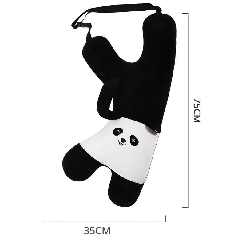 Cosy Y-Shaped Travel Pillow for Kids with Panda Design, Providing Comfort and Support for Long Journeys