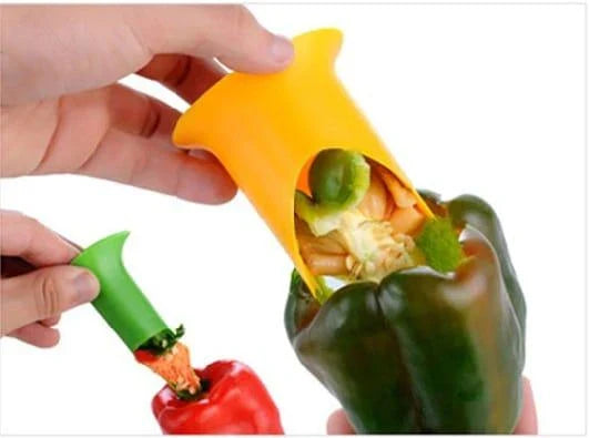 Premium Pepper Core Seed Remover - Effortless Deseeding Tool for Bell Peppers, Chillies, and More
