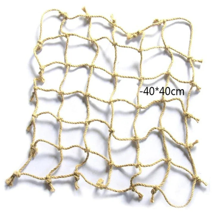 Premium linen climbing net toy designed for British bird owners to encourage natural climbing and physical activity