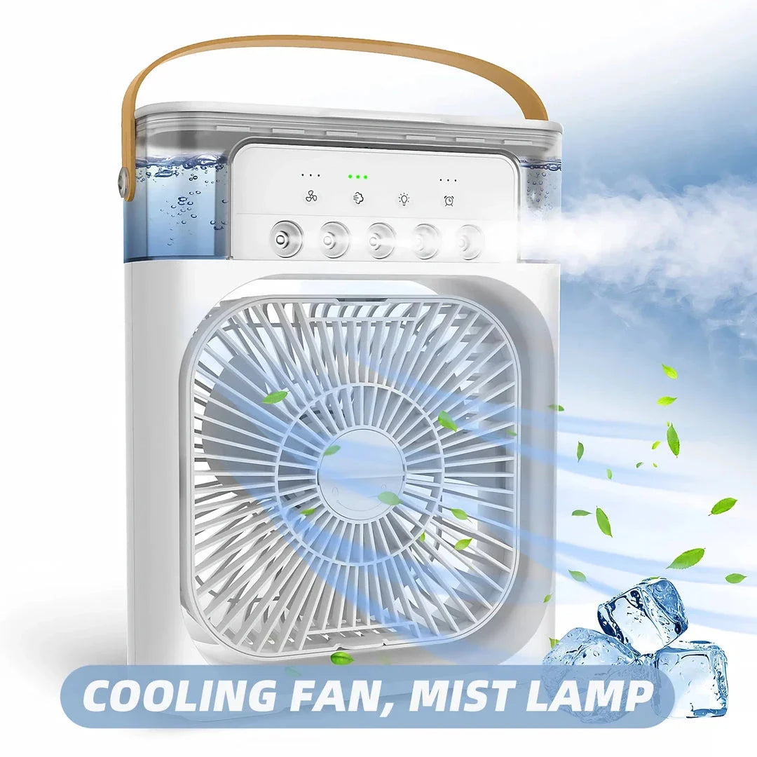 3-in-1 Portable Air Cooler with Fan, Air Conditioner, Humidifier, and LED Mood Lighting