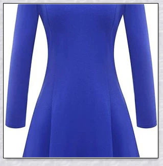 Elegant long-sleeved Peter Pan collar dress in multiple colours, perfect for Halloween or casual wear