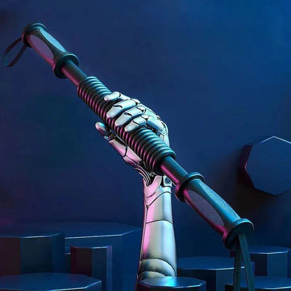 Adjustable spring-loaded arm trainer for targeted chest and arm strengthening exercises