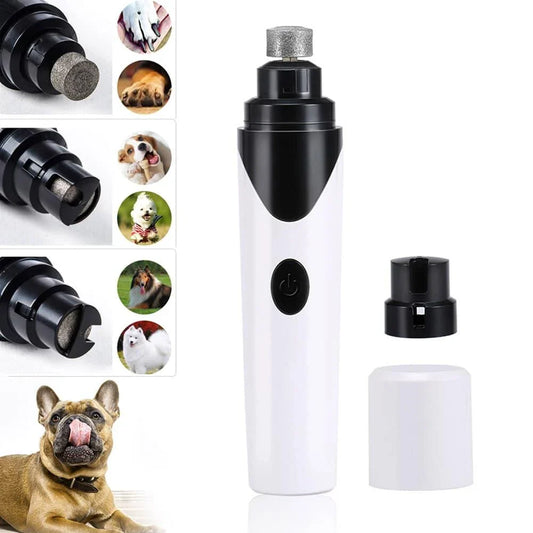 Premium rechargeable electric dog nail grinder with quiet motor and low-vibration design for safe, comfortable pet grooming