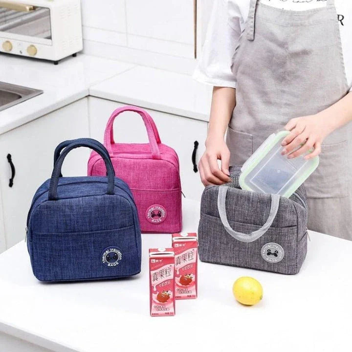 Stylish Oxford cloth cooler bag with zippered closure, perfect for outdoor activities and picnics
