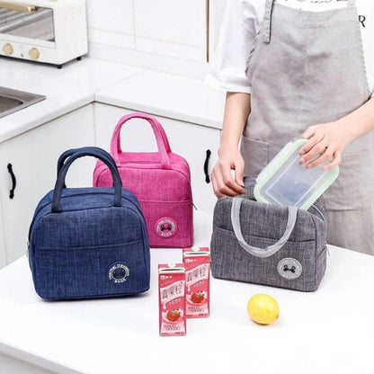 Stylish Oxford cloth cooler bag with zippered closure, perfect for outdoor activities and picnics
