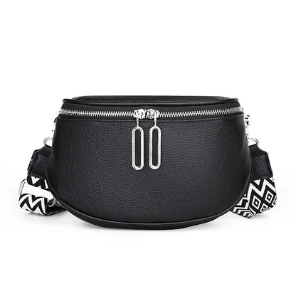 Premium genuine leather tote bag with adjustable strap and interior compartments for fashion-forward women