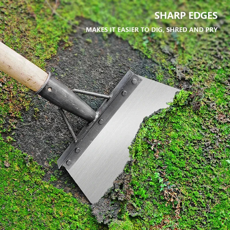 Premium multi-purpose steel garden shovel with adjustable ergonomic handle for effortless weeding, planting, and outdoor tasks