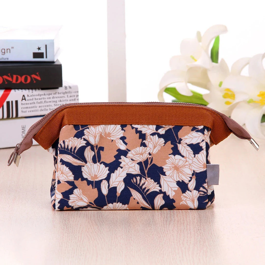 Premium Makeup and Cosmetics Organiser Bag in Flamingo Design with Spacious Interior and Customisable Storage Options