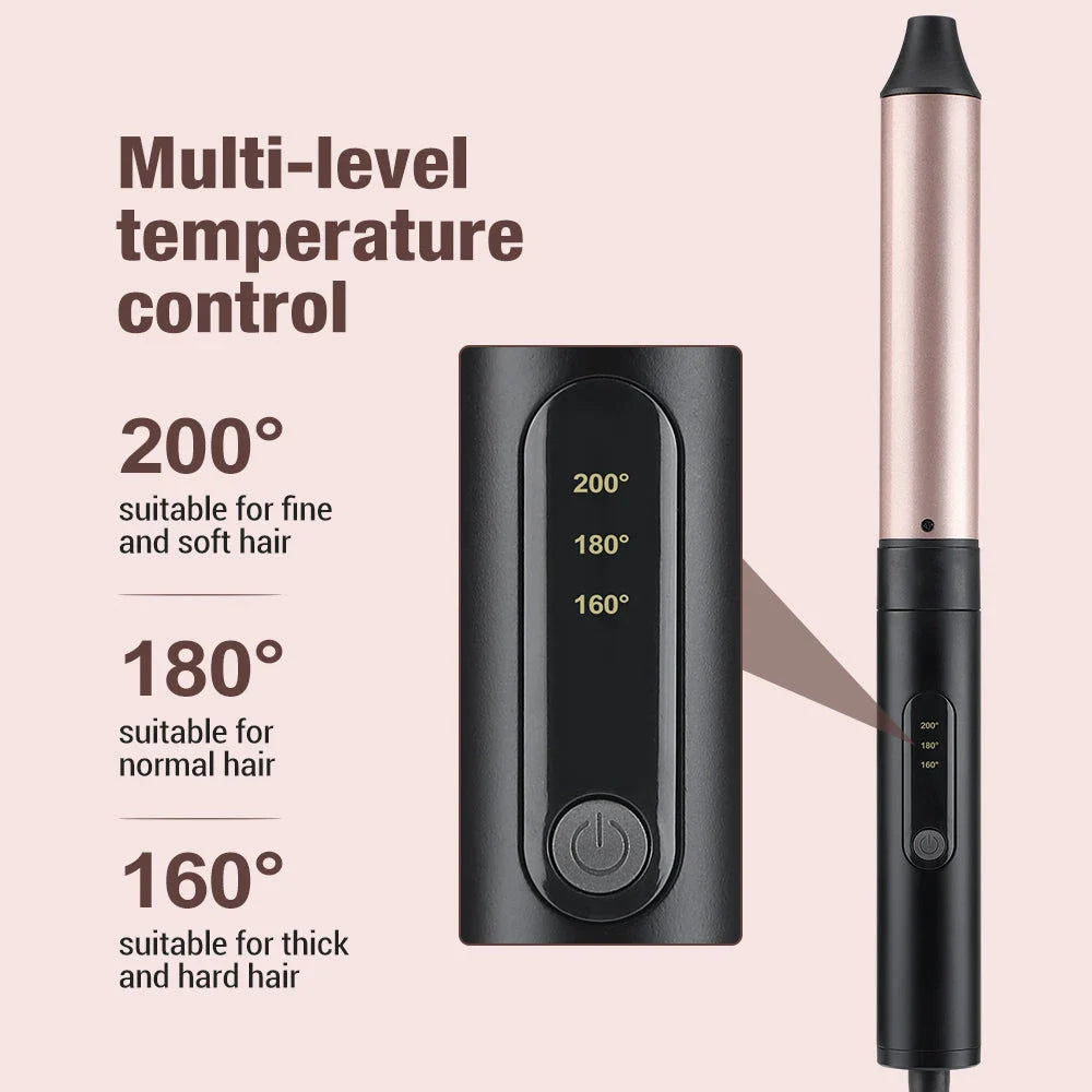 Premium 6-in-1 Fast Heating Hair Waver Iron with Automatic Temperature Control for Salon-Quality Curls at Home