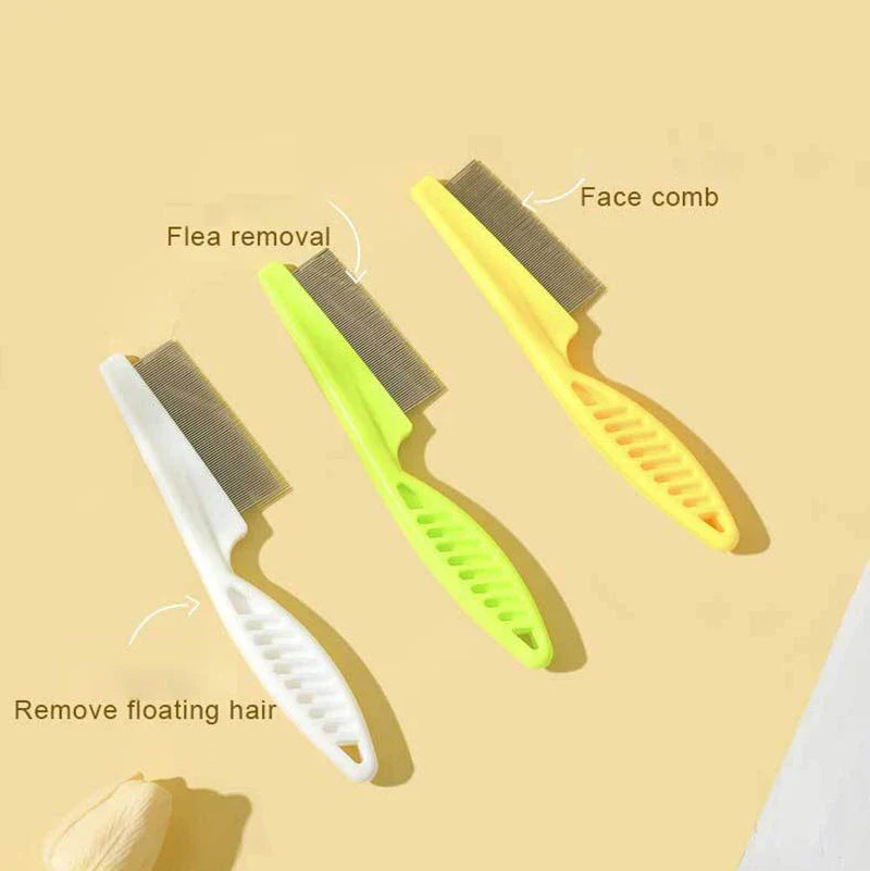 Flea Comb for Cats and Dogs - Grooming Tool for Pest Removal and Massage