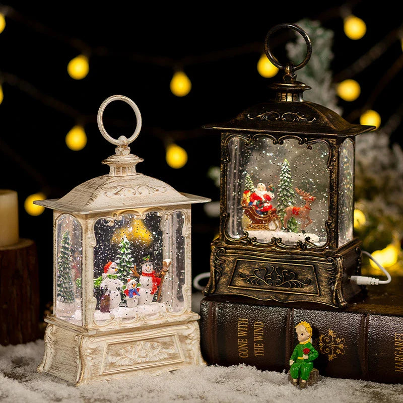 Exquisite crystal ball music box decoration that plays Christmas carols, made with high-quality materials for long-lasting use