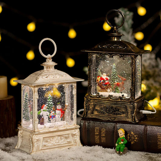 Exquisite crystal ball music box decoration that plays Christmas carols, made with high-quality materials for long-lasting use