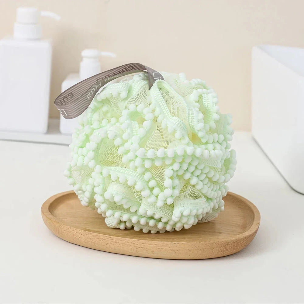 Elegant Flower Lace Bath Sponge Ball - Luxurious Exfoliating Sponge for Radiant Skin
