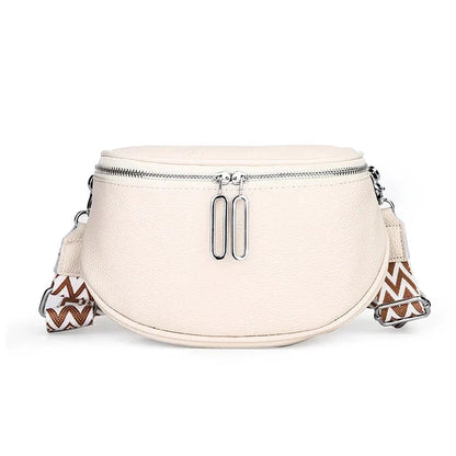 Premium genuine leather tote bag with adjustable strap and interior compartments for fashion-forward women