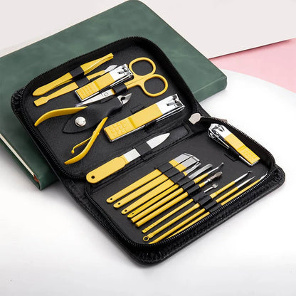 Premium Stainless Steel Nail Clipper Set with Portable Travel Case for Salon-Quality Grooming at Home