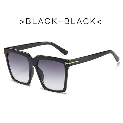 Stylish oversized square sunglasses for women with UV400 protection and gradient lenses