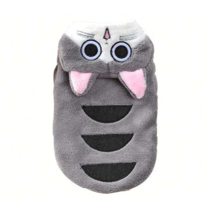 Coral fleece pet clothing for dogs and cats in various sizes, designed to keep pets warm and comfortable during the British winter.