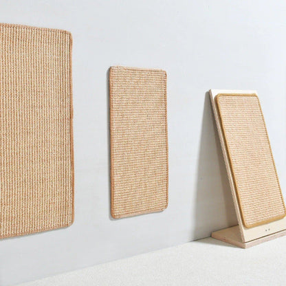 Premium cat scratching mat made with durable sisal fibres, available in multiple sizes to protect furniture from scratches