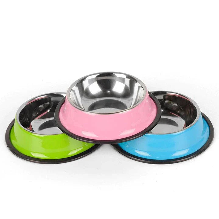 Premium stainless steel pet feeding bowl in sleek, contemporary design for dogs and cats