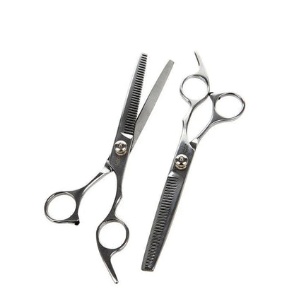 Premium stainless steel hair scissors with ergonomic handles for professional-grade grooming and hairstyling