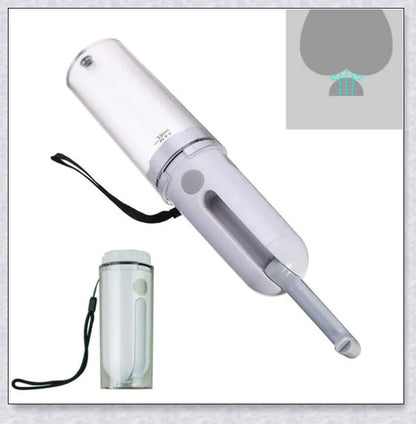 Premium portable handheld bidet spray with adjustable nozzle and water pressure for a refreshing, hygienic clean on the go.