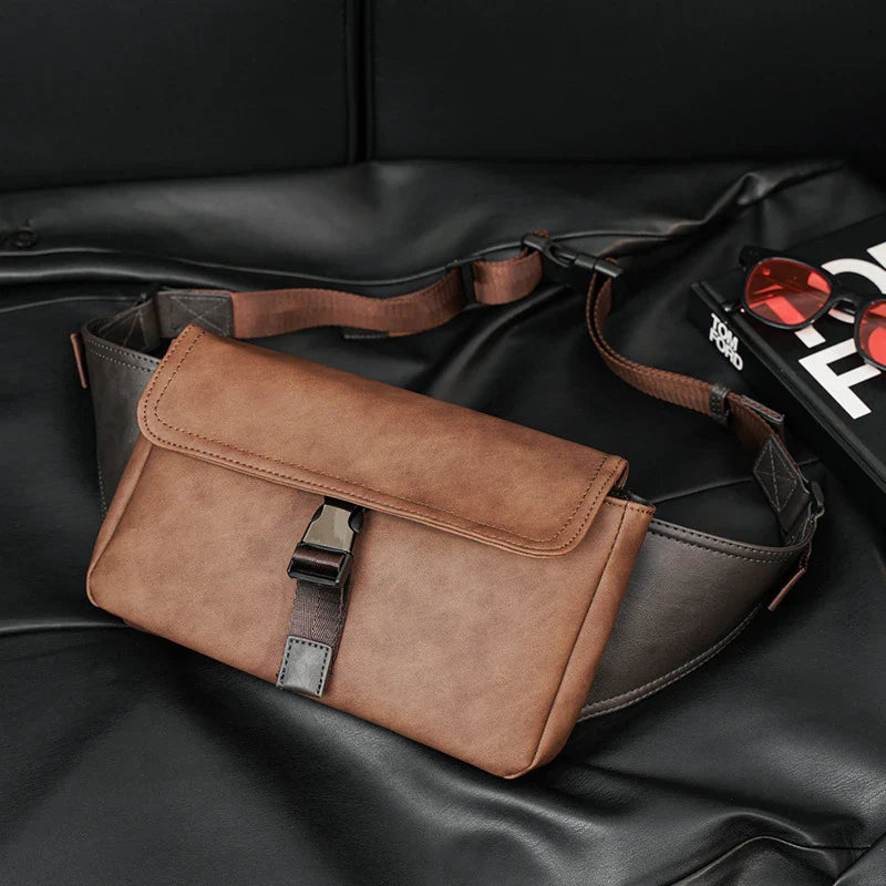 Premium quality large capacity shoulder bag in sleek black colour with latch closure and interior pockets, perfect for modern British lifestyle