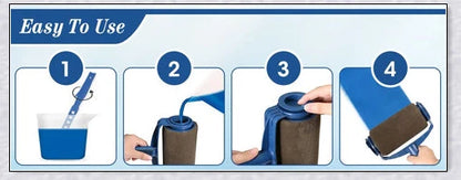Premium Paint Roller Kit with large paint chamber, micro-fibre roller, and precision edging tools for a flawless painting job