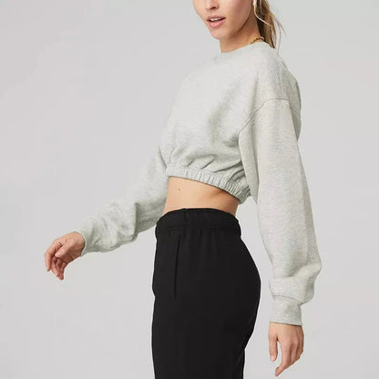 Stylish Cotton Cropped Hoodie for Women in the UK - Chic, Comfortable, and Versatile Autumn/Winter Wardrobe Staple