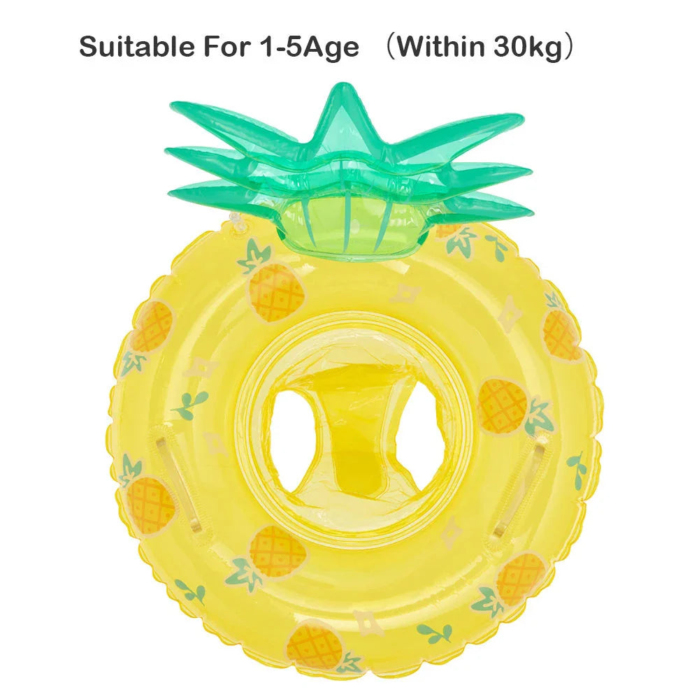 Vibrant inflatable baby swim ring with double handles and anti-leakage design for safe and enjoyable water play