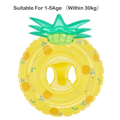 Vibrant inflatable baby swim ring with double handles and anti-leakage design for safe and enjoyable water play