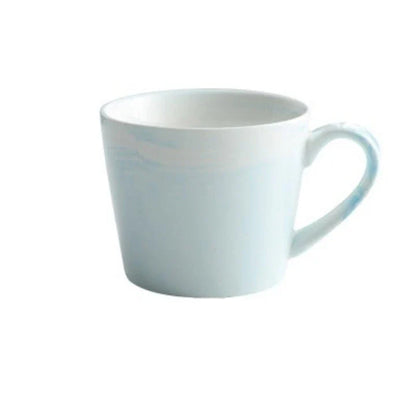Elegant marble-inspired porcelain coffee mug with a sleek and sophisticated British design