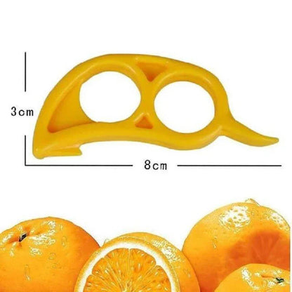 Colourful citrus peeler with a playful, mouse-shaped design made of durable plastic