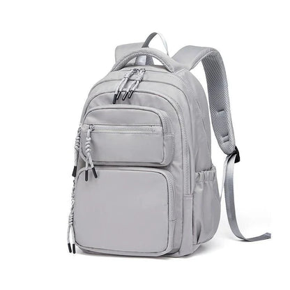 Premium leather backpack with dedicated laptop compartment, soft handles, and arcuate shoulder straps for modern women