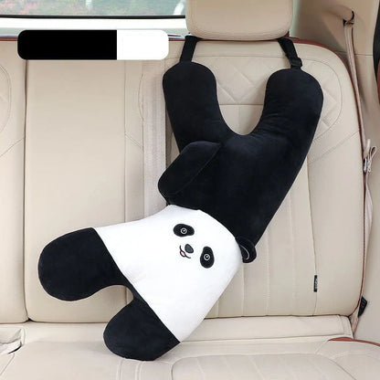 Cosy Y-Shaped Travel Pillow for Kids with Panda Design, Providing Comfort and Support for Long Journeys